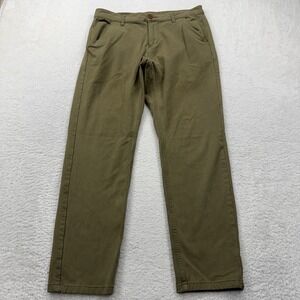 Mugsy Jeans Mens Olive Green Chinos Style Pants Style K4pncl 32x30